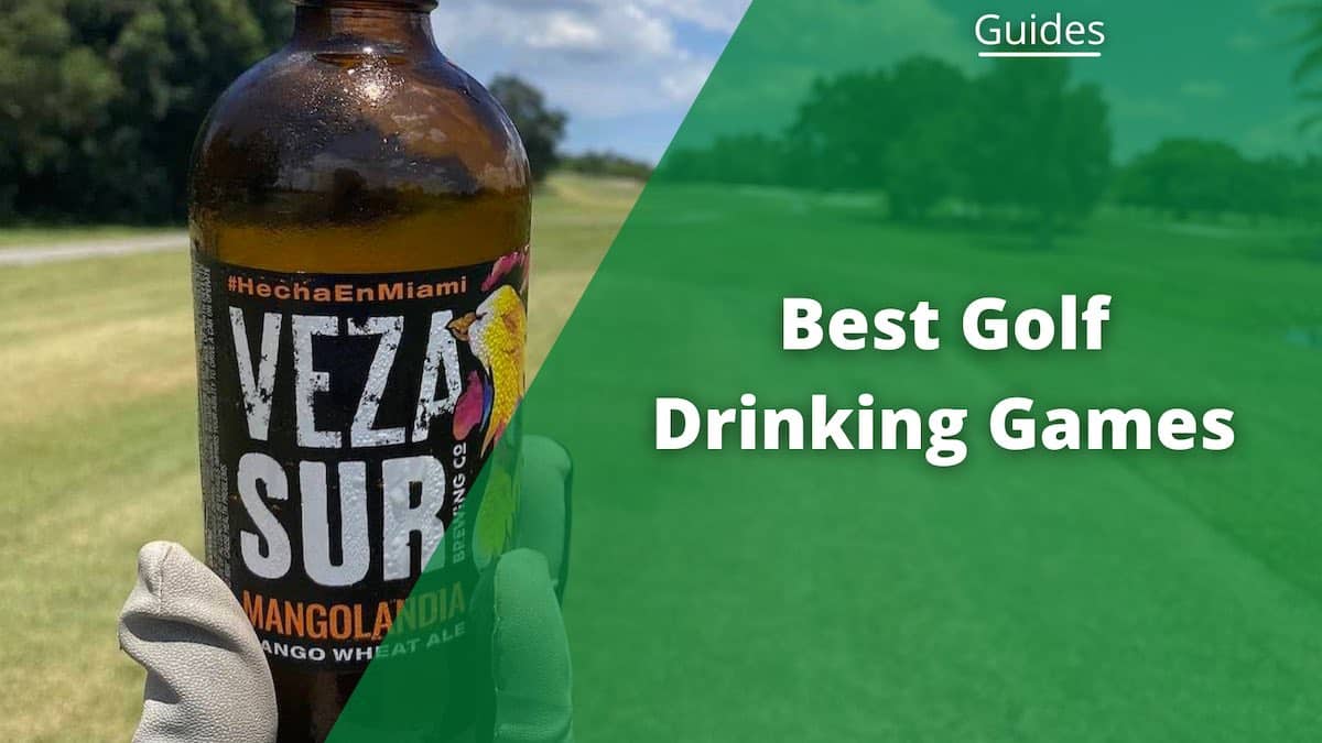golf drinking games beer bottle on golf course fairway